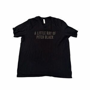 Black womens T-Shirt - A Little Ray of Pitch Black